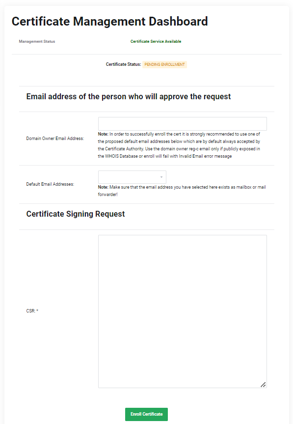 How to generate a Certificate Signing Request (CSR) and get an SSL Certificate? enroll certificate