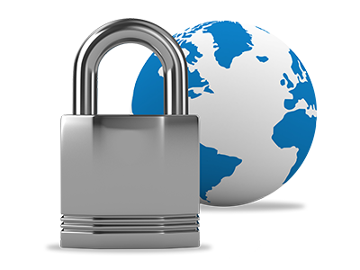 VPN web security globe png