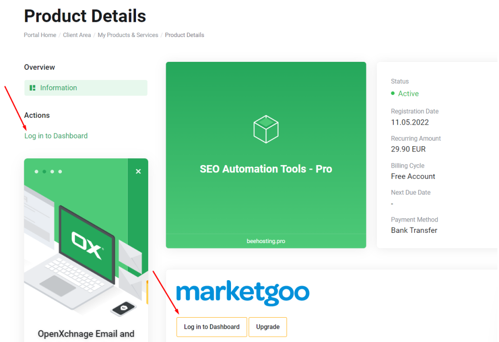 How to access the SEO Automation Tool seo login 1024x702
