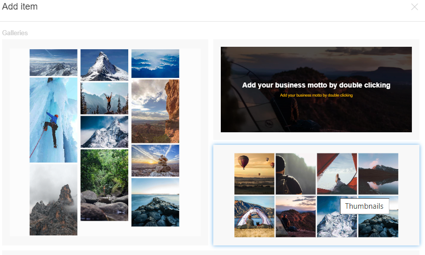 How to use Gallery? thumbnails gallery website builder
