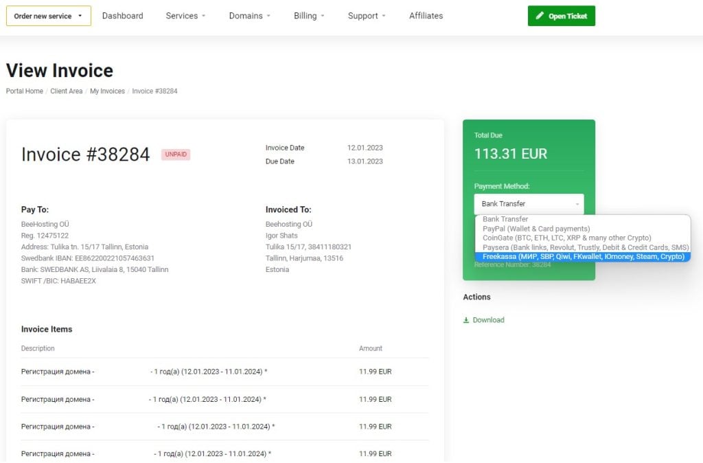 Website Builder Hosting payment methods  1024x674