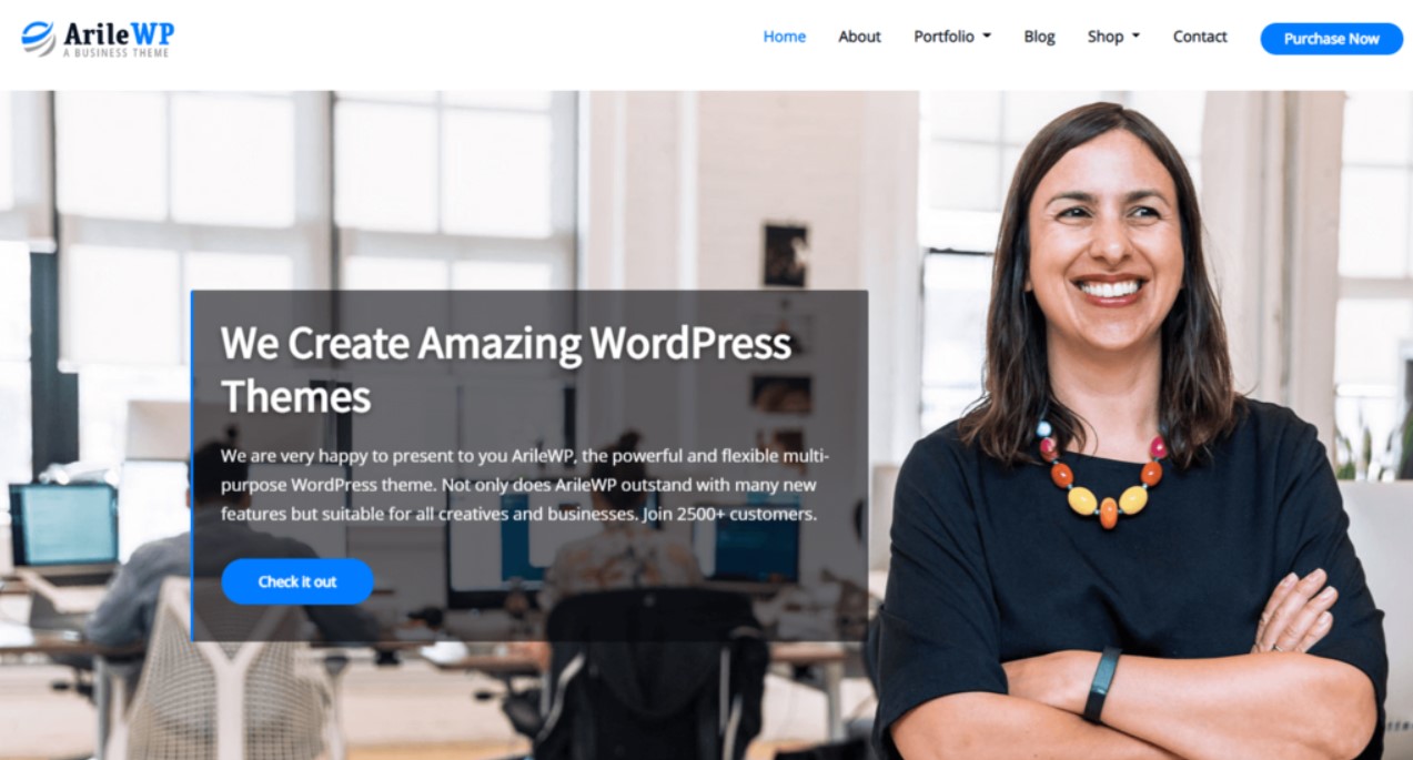 Best Free WordPress Business and Agency Themes wordpress theme arilewp