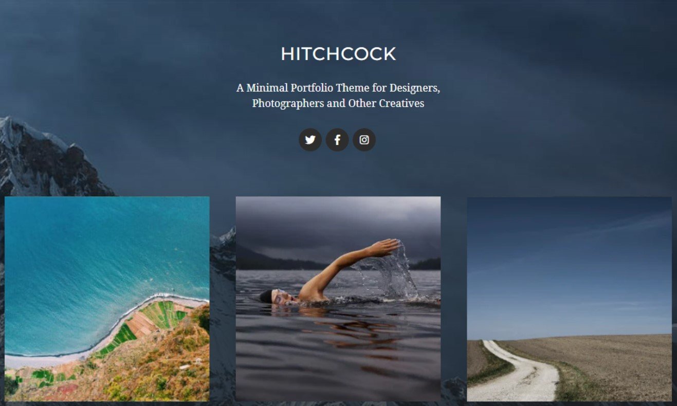 Best Free WordPress Portfolio Themes wordpress theme hitchcock