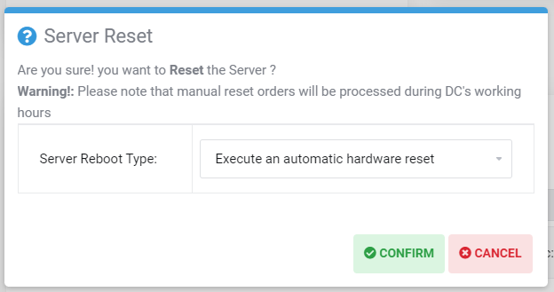 Linux uzstādīšana un atkārtota uzstādīšana uzdedikētajā serverī server reset