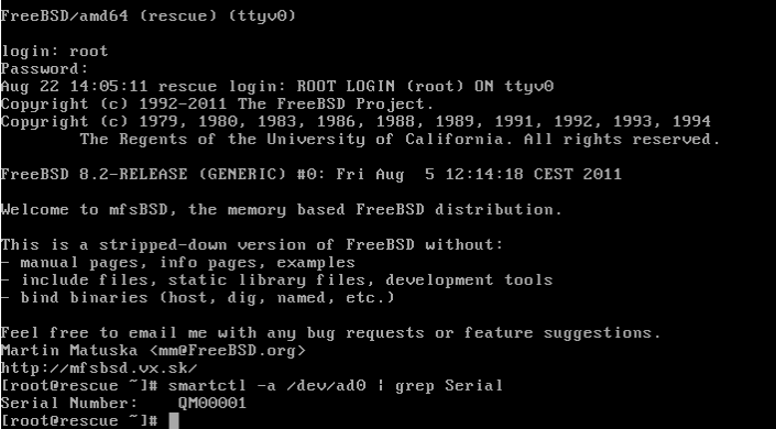 Serial numbers and information on defective hard drives determine serial number freebsd