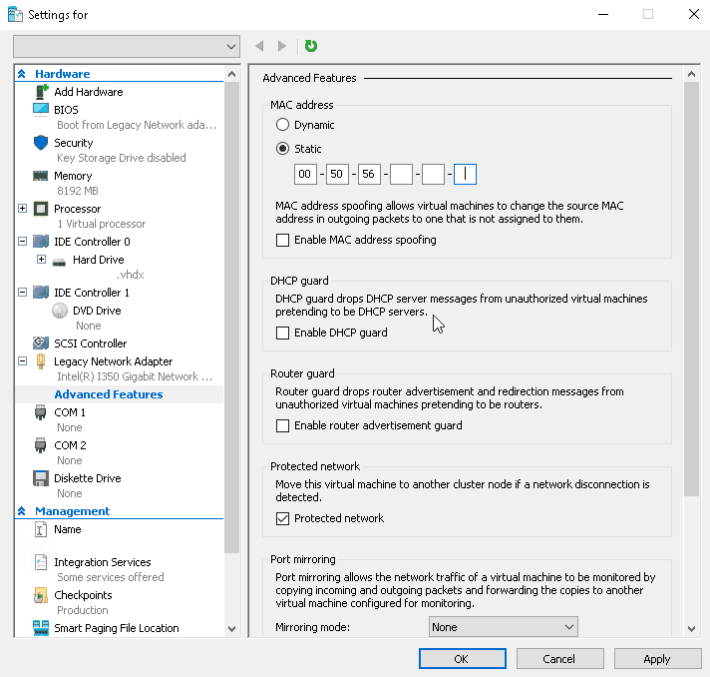 Microsoft Hyper V Network Configuration guide microsoft hyper v 1