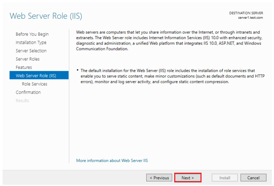 Kā instalēt un konfigurēt IIS tīmekļa serveri uz Windows Server 2022 install internet information services 9